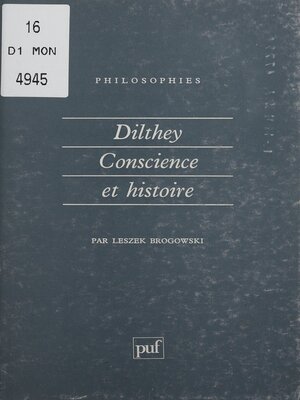 cover image of Dilthey